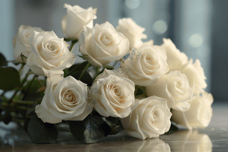 白玫瑰的照片图片
