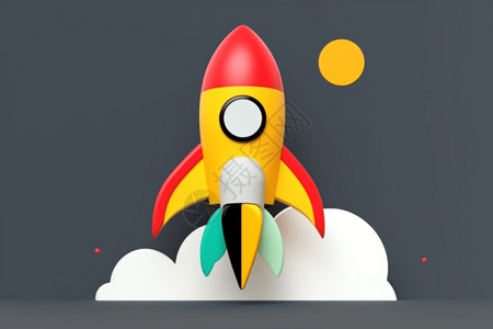 静物火箭设计图背景图片