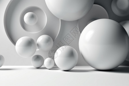 白色球体创意背景背景图片