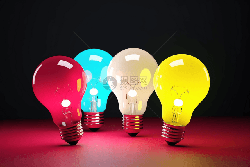 灯泡创意概念3d设计图图片