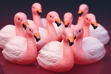 粉色3d相同的橡胶火烈鸟3D设计图背景