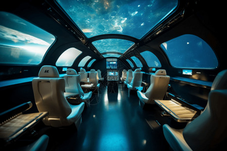 太空船舱太空旅游体验渲染图设计图片