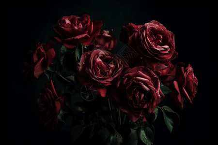 一束红玫瑰背景图片