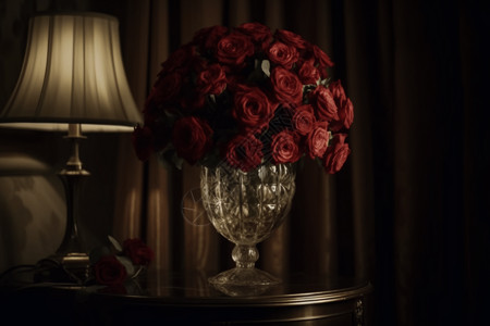 一束优雅的红玫瑰图片