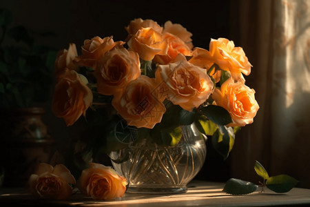 精致的桃色玫瑰背景图片