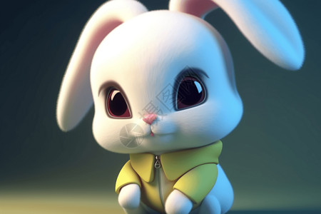 可爱的智能兔子背景图片