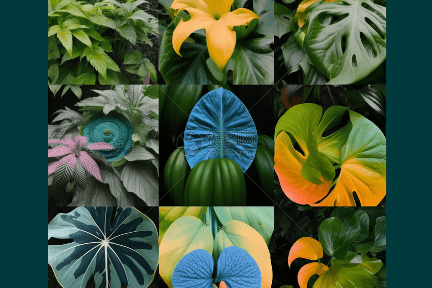 植物拼贴图片
