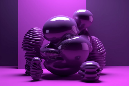 紫色形状设计背景图片