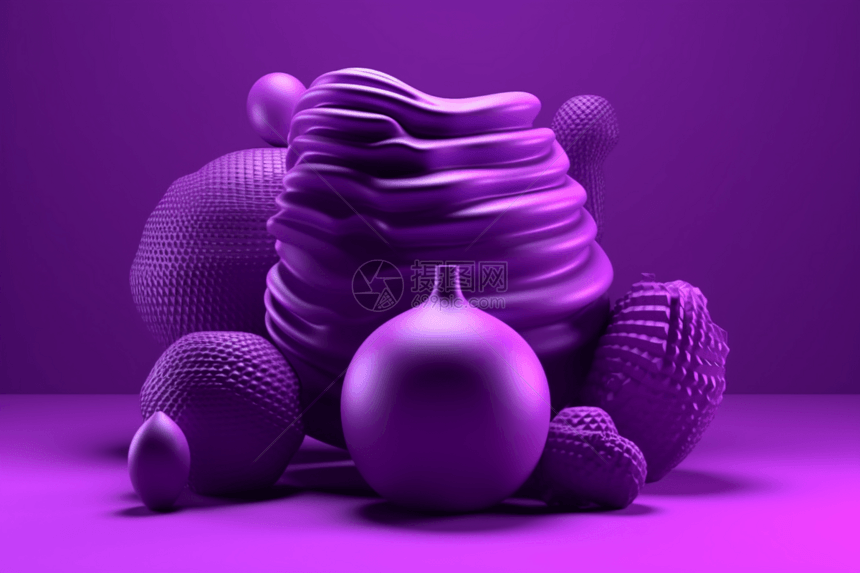 紫色抽象形状图片