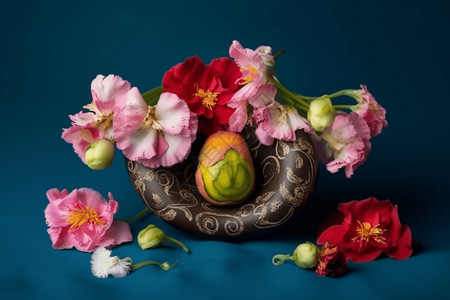 铜葫芦花朵和卵巢设计图片
