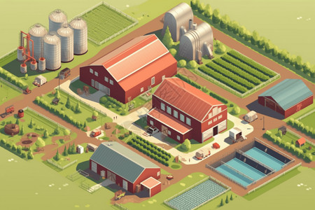农业综合插画图片