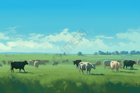 草原放牧牲畜图片