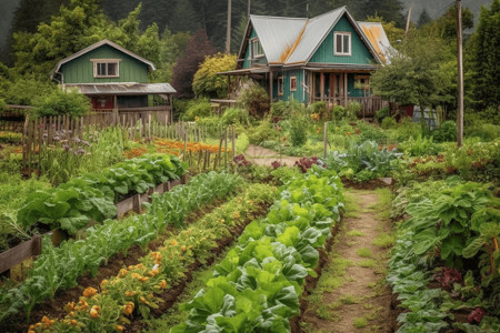 田地蔬菜一个小农场菜园设计图片