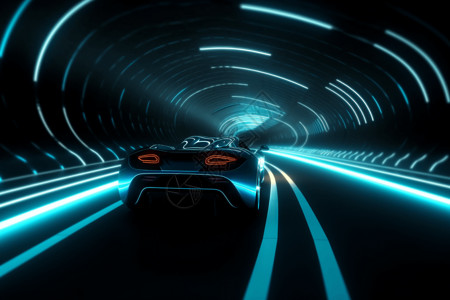 未来派汽车3D设计图背景图片