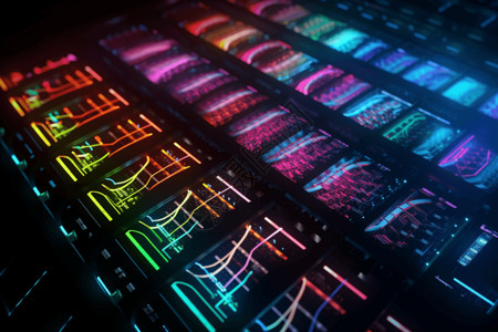 测序仪DNA测序3D渲染图设计图片