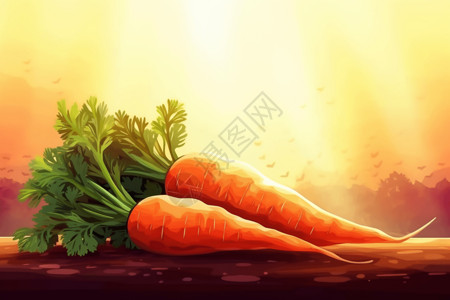 胡萝卜的卡通插图图片