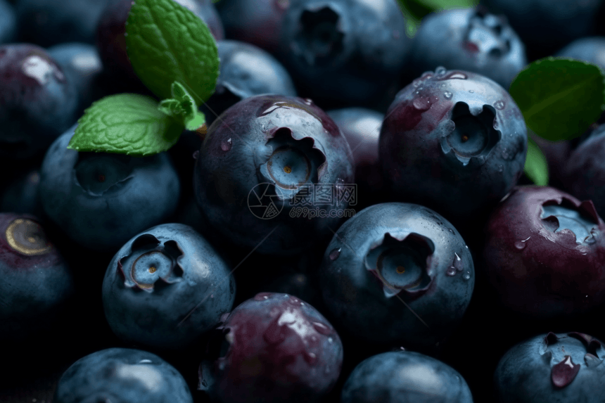 蓝莓的特写图片