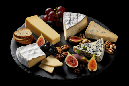 奶酪拼盘3D设计图背景图片