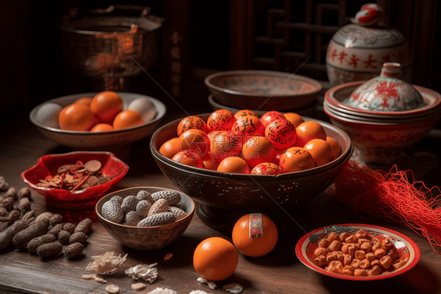 春节准备的食物图片