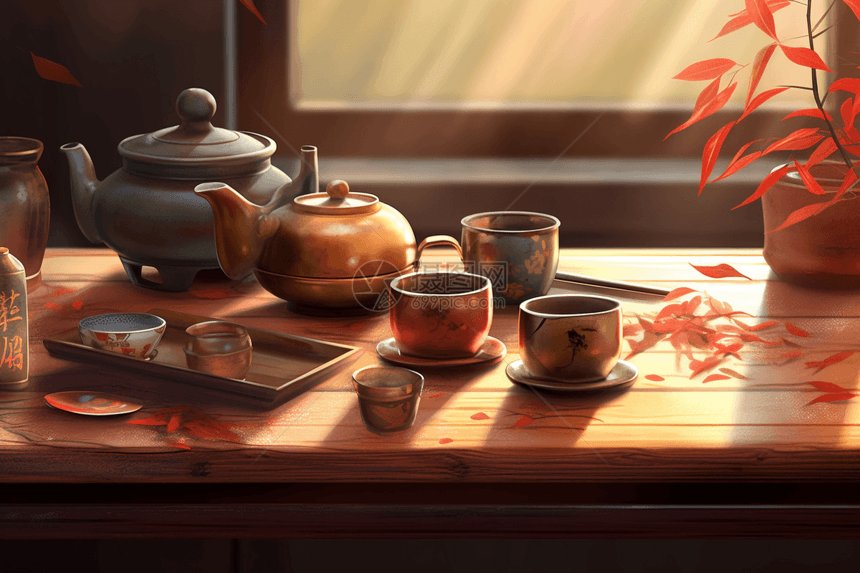 中国茶道插图图片