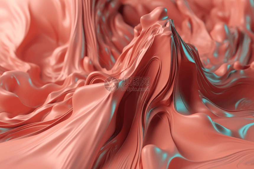 粉3D流体图案图片