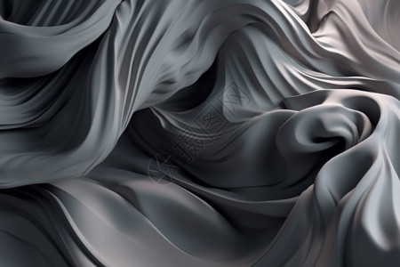 烟熏腊肉烟熏灰色抽象3D流体图案设计图片
