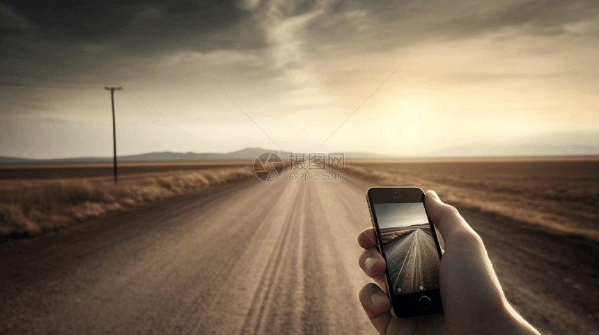 旅行手持GPS智能应用程序冒险图片