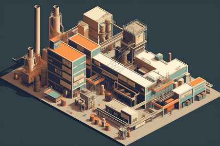 生产货物的工厂背景图片