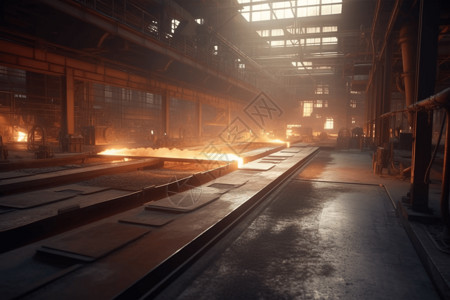 高温工业工厂里的熔炉背景