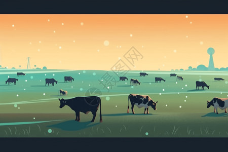 农场牲畜跟踪技术背景图片