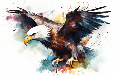 秃鹰的插图背景图片