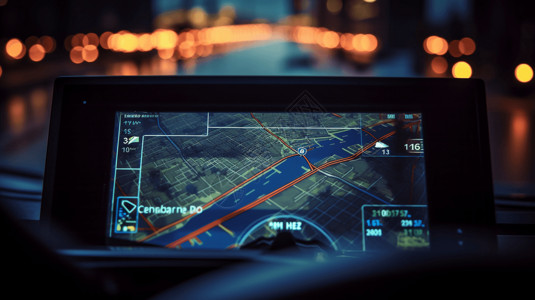引导驾驶员的GPS系统背景图片