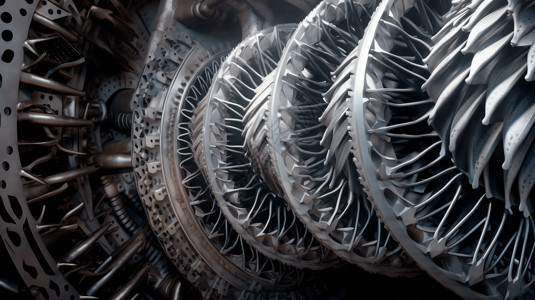 工业涡轮机装置结构图高清图片