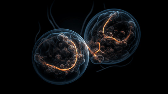 胚胎发育3D渲染图背景图片