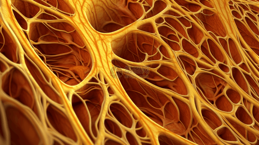 组织中肌肉细胞渲染图图片