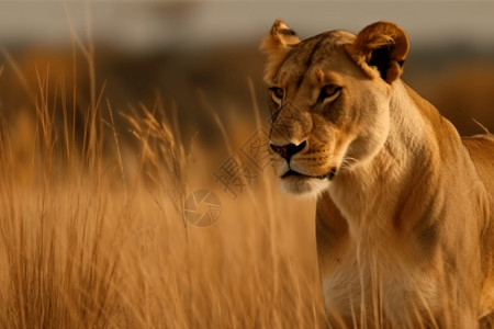 狩猎的狮子狮子狩猎高清图片