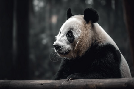 呆坐的大熊猫背景