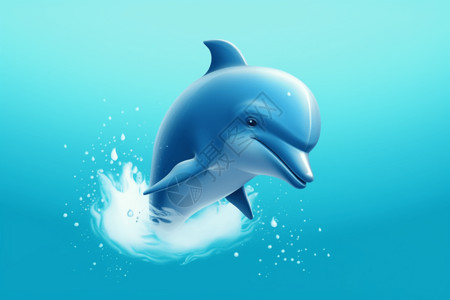 跃出水面的海豚背景图片