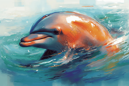 水中的海豚背景图片