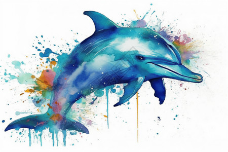 彩色生物海豚图片