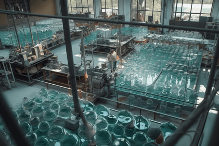 玻璃厂透明玻璃制作背景