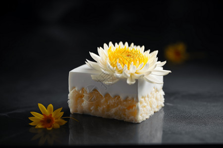 菊花奶油蛋糕图片