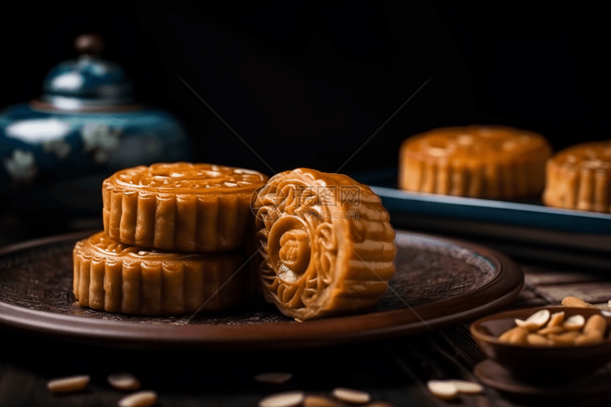中秋月饼甜食图片