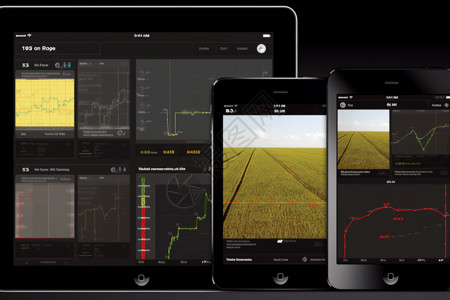农业监控手机监测软件插画