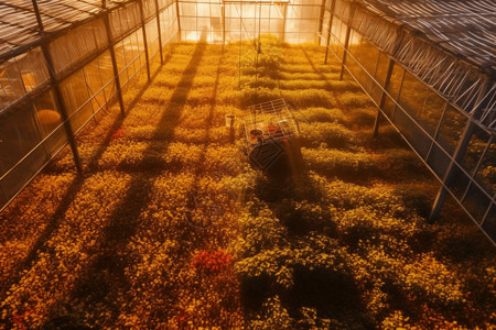 山茱萸温室繁茂的种植设计图片