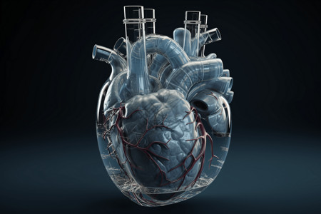 心脏视角的3D创意模型概念图图片