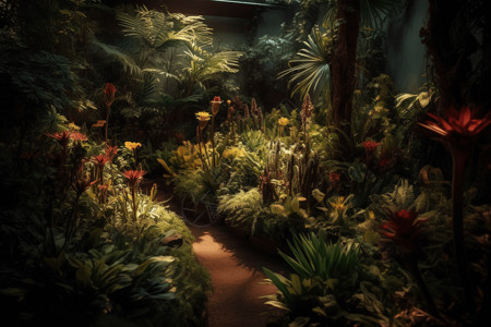 绿植展览植物的特写背景
