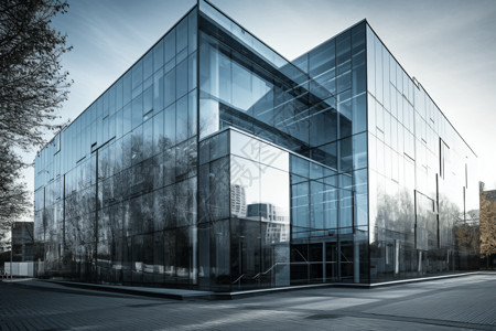 现代企业总部外观设计图背景图片