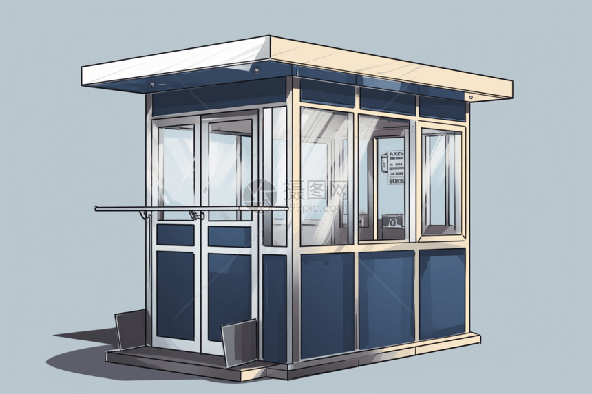 安全亭3D插图图片