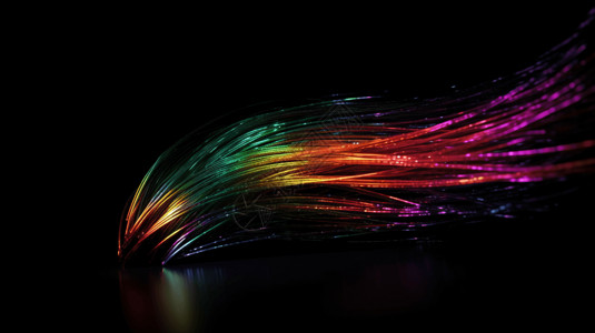 鲜艳色彩科技感光纤束管概念图图片
